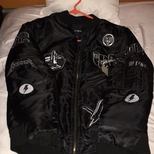 Black bomber jacket